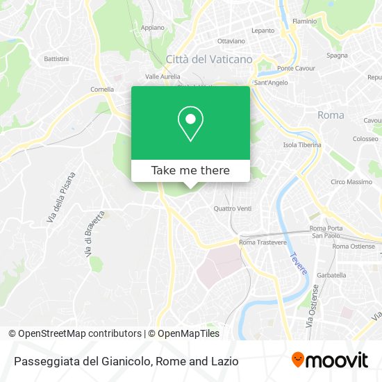 Passeggiata del Gianicolo map