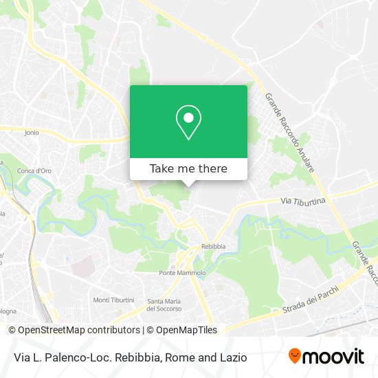 Via L. Palenco-Loc. Rebibbia map