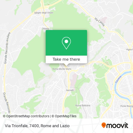 Via Trionfale, 7400 map