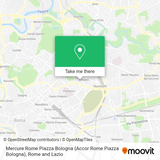 Mercure Rome Piazza Bologna map