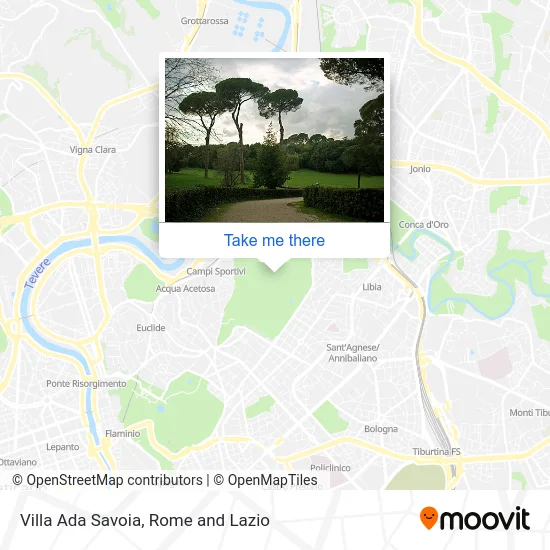 Villa Ada Savoia map