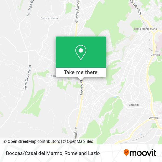 Boccea/Casal del Marmo map