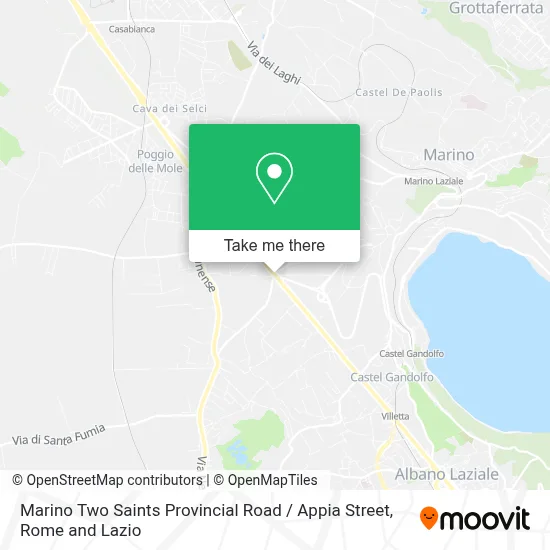 Marino Two Saints Provincial Road / Appia Street map