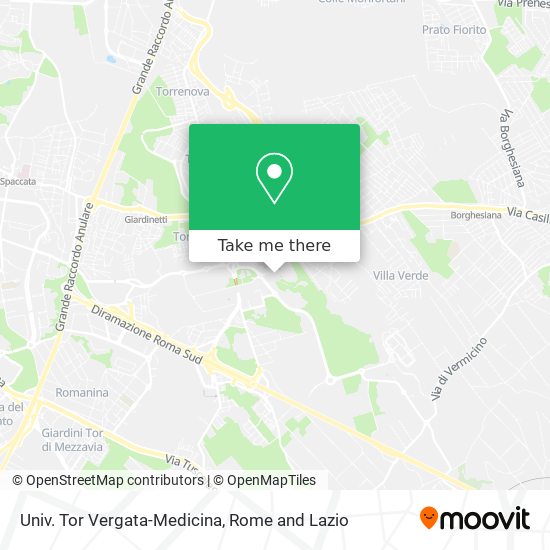 Univ. Tor Vergata-Medicina map