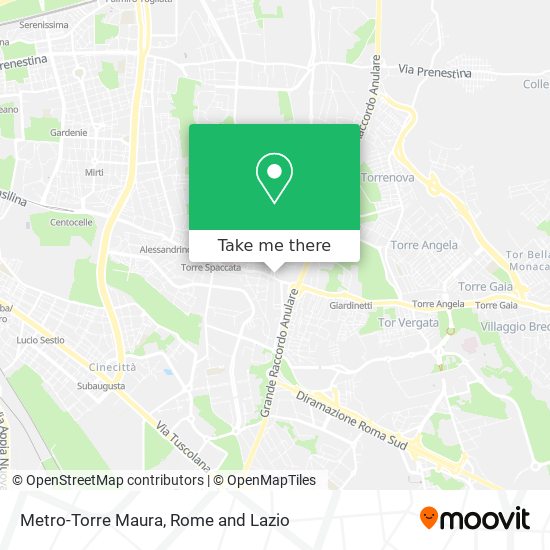 Metro-Torre Maura map