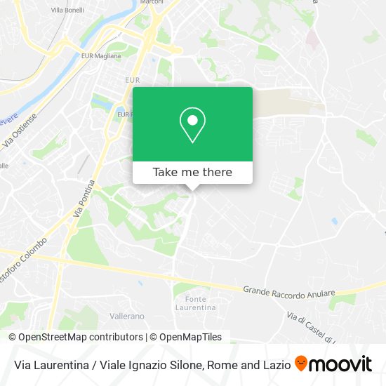 Via Laurentina / Viale Ignazio Silone map