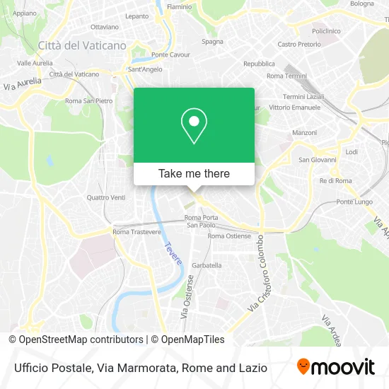 Ufficio Postale, Via Marmorata map