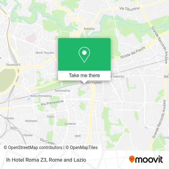 IH Hotel Roma Z3 map