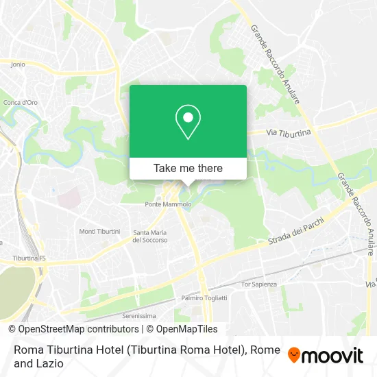 Roma Tiburtina Hotel map