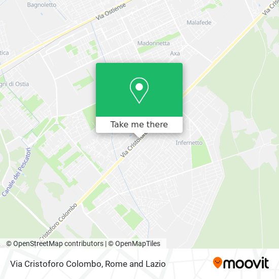 Via Cristoforo Colombo map