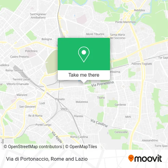 Portonaccio Street map