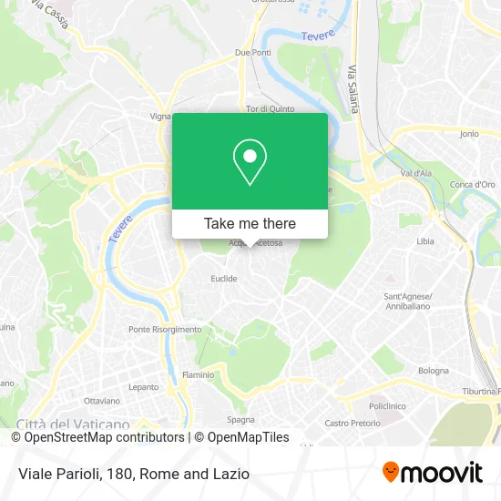 Parioli Avenue, 180 map