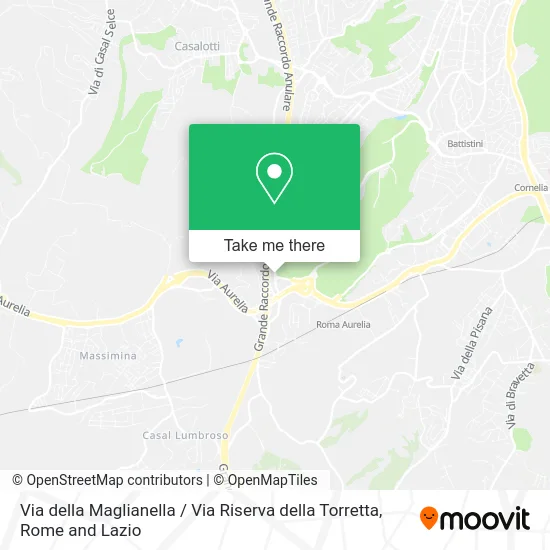Maglianella Street / Riserva della Torretta Street map
