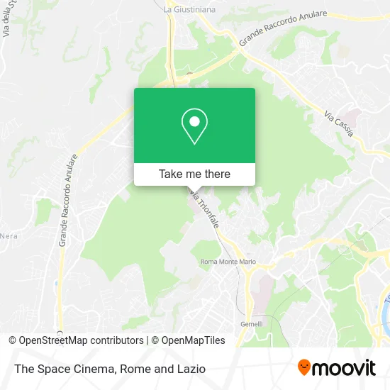 The Space Cinema map