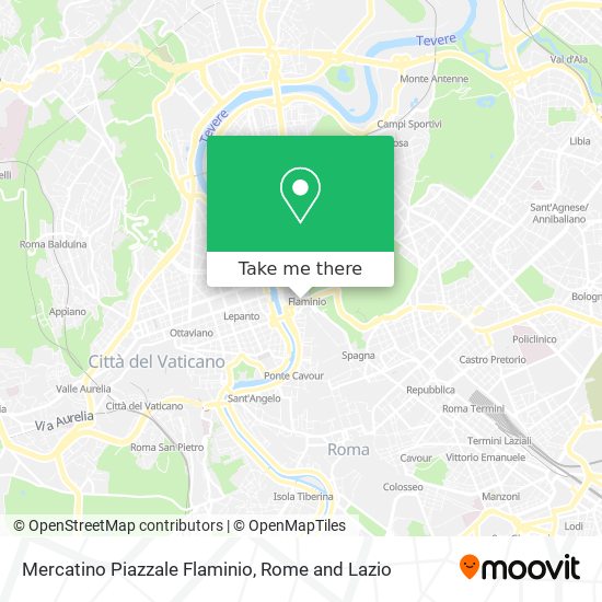 Mercatino Piazzale Flaminio map