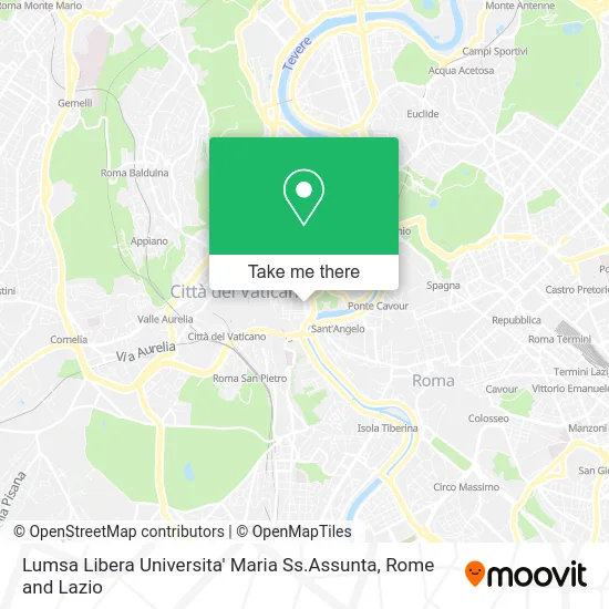 Lumsa Free University Maria Ss.Assunta map