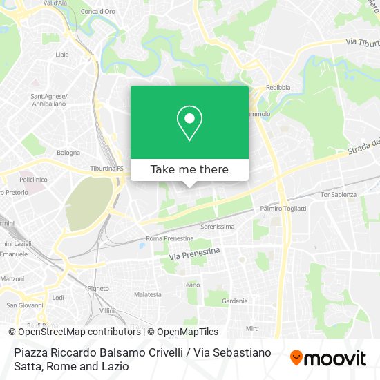 Piazza Riccardo Balsamo Crivelli / Via Sebastiano Satta map