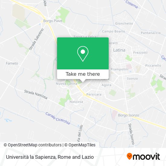 Università la Sapienza map