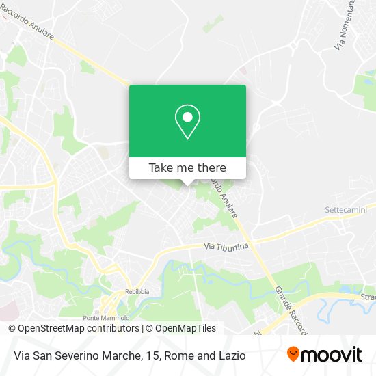 Via San Severino Marche, 15 map