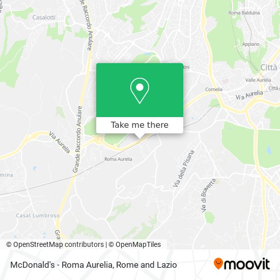 McDonald's - Roma Aurelia map