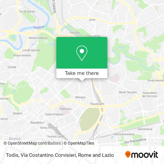 Todis, Via Costantino Corvisieri map