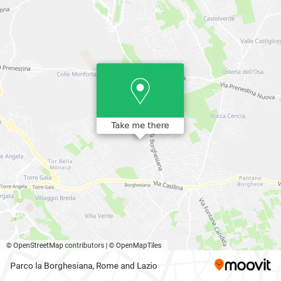 La Borghesiana Park map