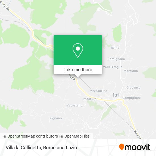 Villa la Collinetta map