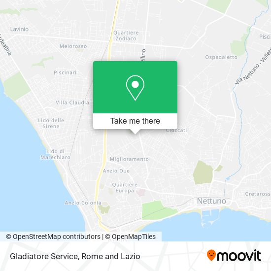 Gladiatore Service map