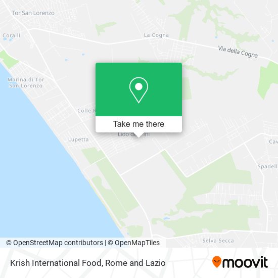 Krish International Food map