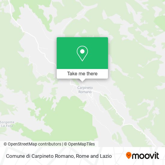 Comune di Carpineto Romano map