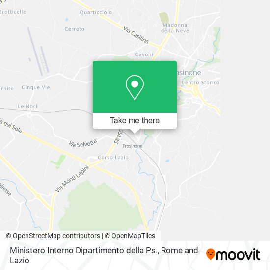 Ministero Interno Dipartimento della Ps. map