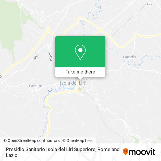 Presidio Sanitario Isola del Liri Superiore map