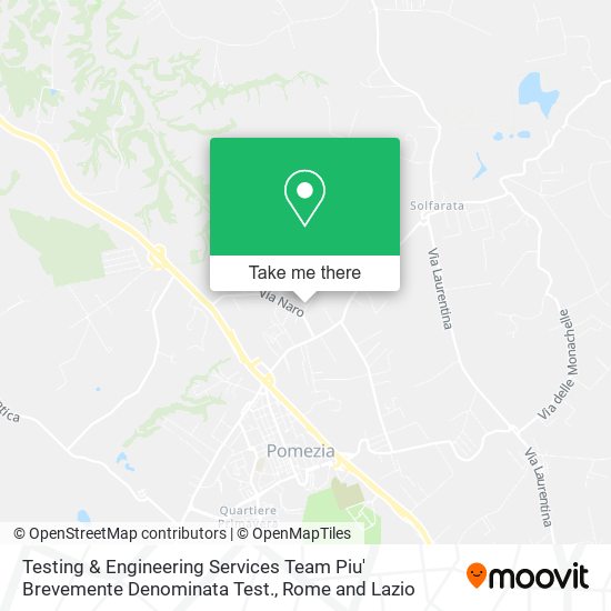 Testing & Engineering Services Team Piu' Brevemente Denominata Test. map