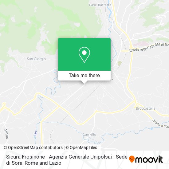 Sicura Frosinone - Agenzia Generale Unipolsai - Sede di Sora map