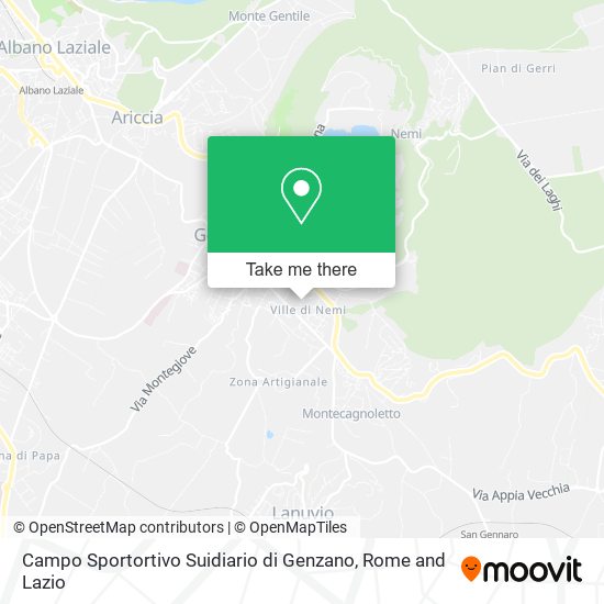Campo Sportortivo Suidiario di Genzano map