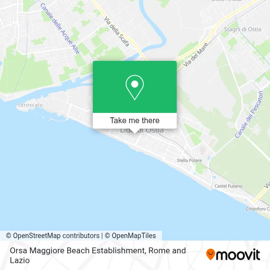 Orsa Maggiore Beach Establishment map