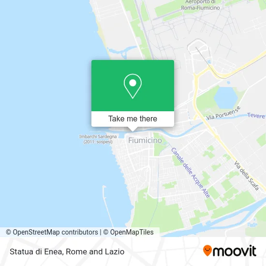 Statue of Aeneas map