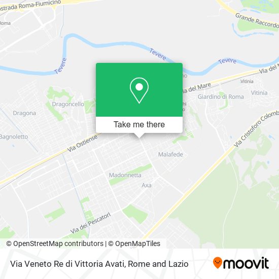 Via Veneto Re di Vittoria Avati map