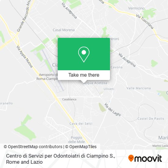 Centro di Servizi per Odontoiatri di Ciampino S. map