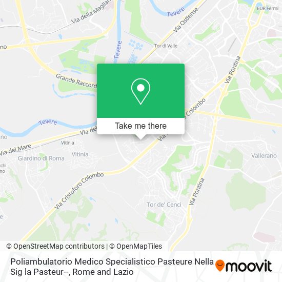 Poliambulatorio Medico Specialistico Pasteure Nella Sig la Pasteur-- map