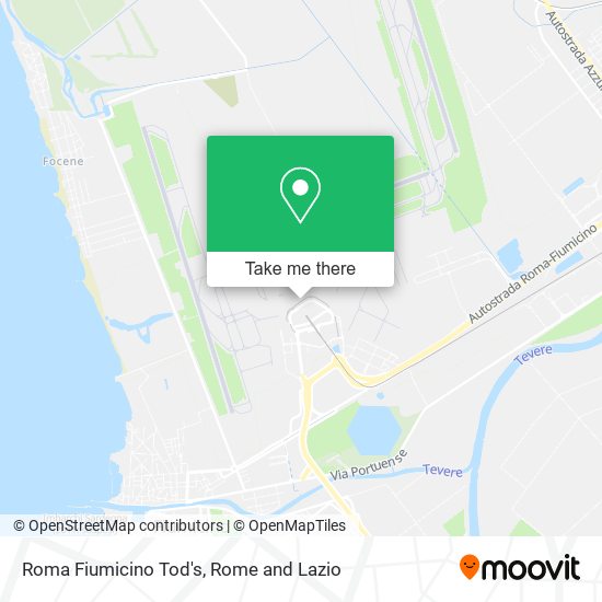 Roma Fiumicino Tod's map