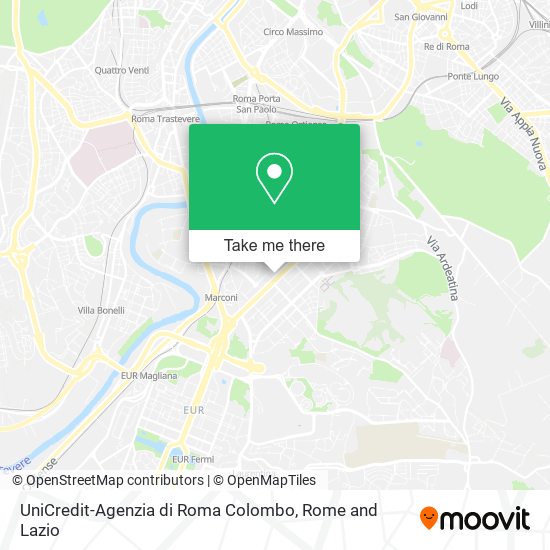 UniCredit-Agenzia di Roma Colombo map