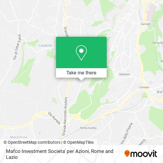 Mafco Investment Societa' per Azioni map