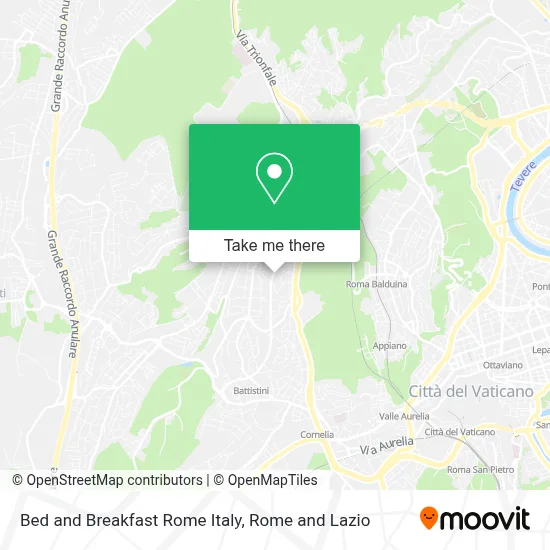 Bed and Breakfast Rome Italy map