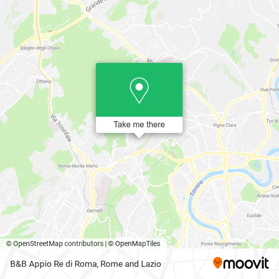 B&B Appio King of Rome map