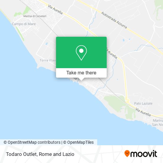 Todaro Outlet map