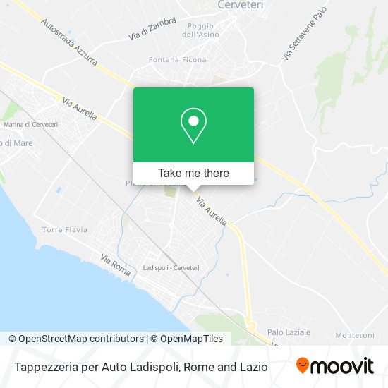 Tappezzeria per Auto Ladispoli map