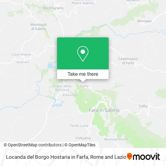 Locanda del Borgo Hostaria in Farfa map