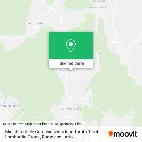 Ministero delle Comunicazioni Ispettorato Territ. Lombardia-Gtom- map