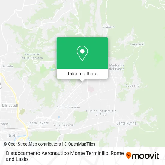 Air Force Detachment Monte Terminillo map
